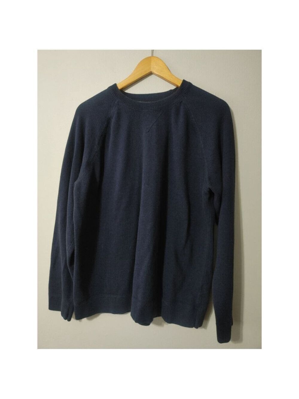 Men's LL Bean Classic Cotton/Cashmere Crewneck Sweater XXL Navy